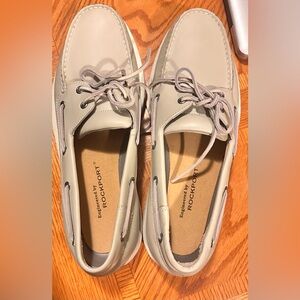 NIB Rockport Light Khaki/Tan Boat Shoes
